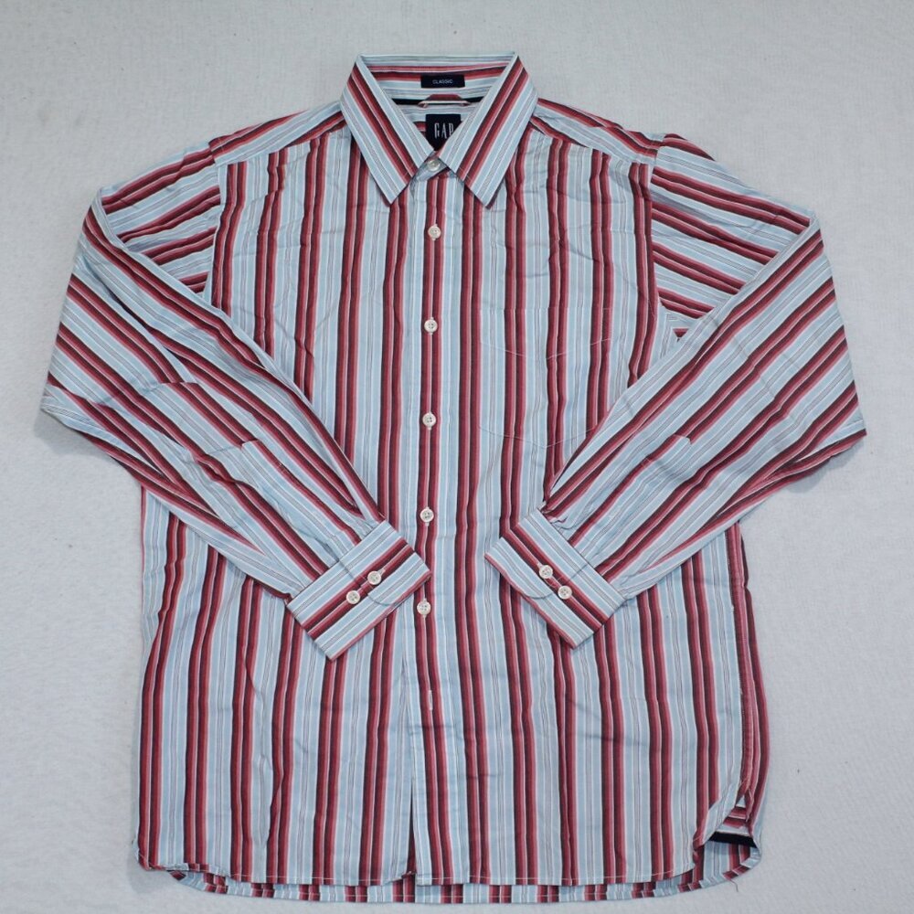 Gap White Men Casual Button Down Shirt Casual Long Sleeve Size Small